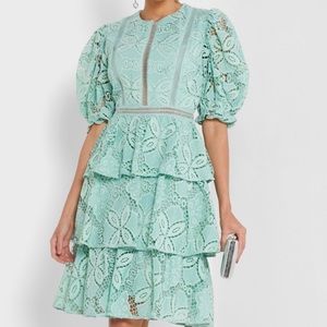 true decadence green dress Emerald Green Velvet Maxi Dress with Extravagant Shoulders main image 1